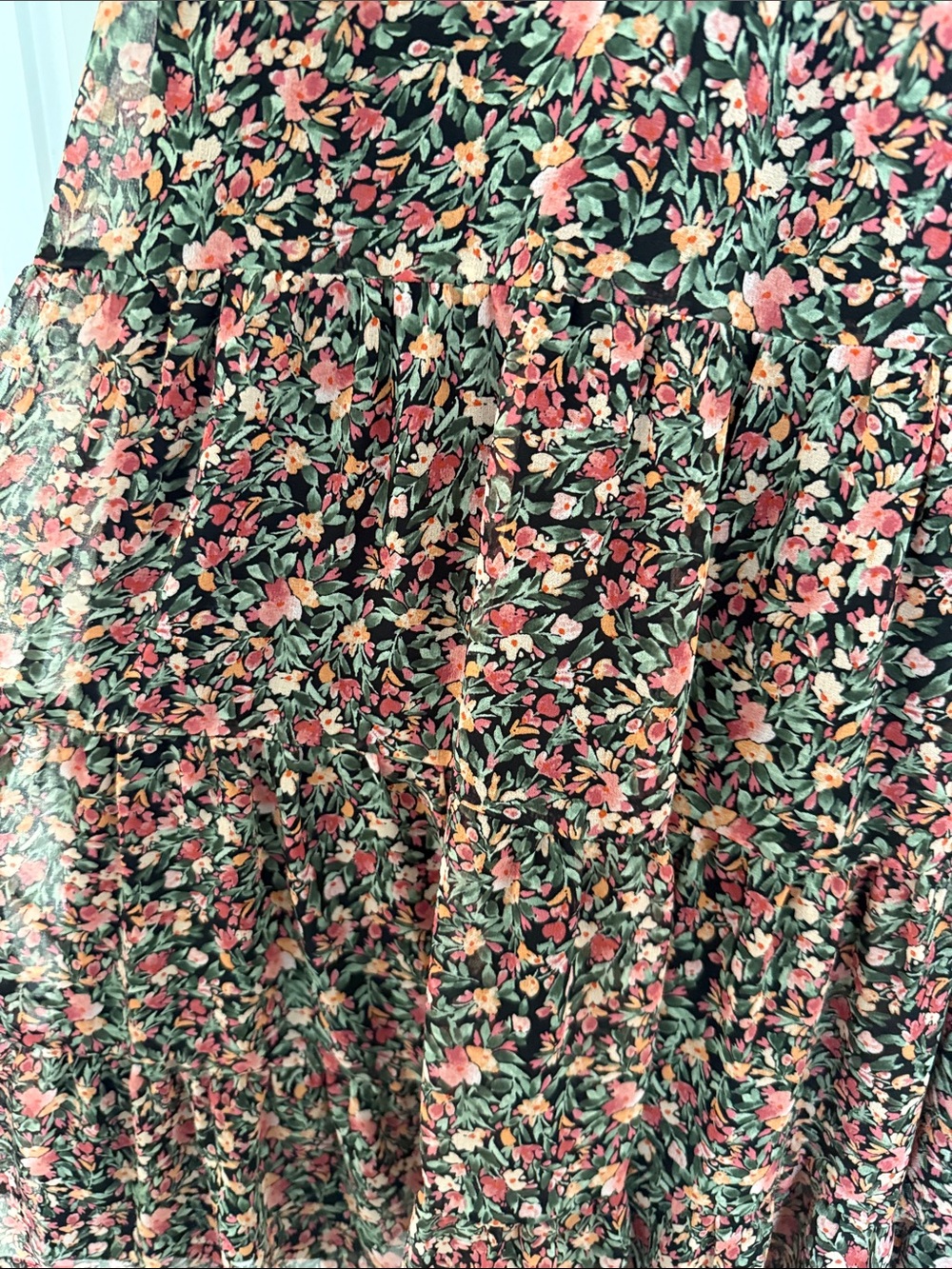 BB Dakota by Steve Madden floral chiffon ditsy midi dress XS - Picture 6 of 9